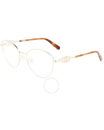 Ferragamo Demo Cat Eye Eyeglasses Sf2220r 717 55 - Metallic