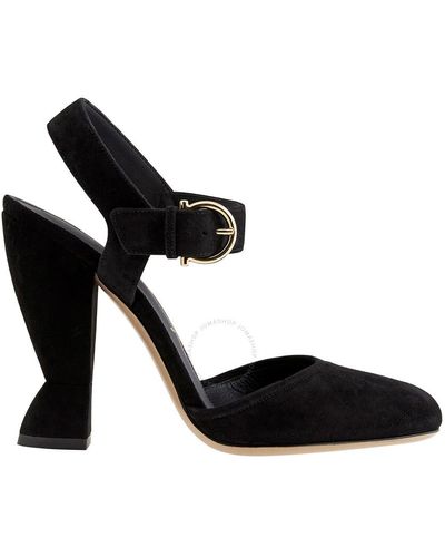 Ferragamo Gazania Court Shoes - Black