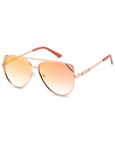 Guess Unisex Re Gold Tone Square Sunglasses - Multicolour