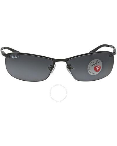 Ray-Ban Polarized Rectangular Sunglasses Rb3183 002/81 - Gray