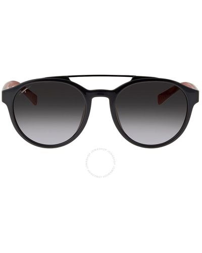 Ferragamo Dark Pilot Sunglasses Sf937s 023 - Black