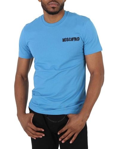 Moschino Symbol Logo Cotton T-shirt - Blue