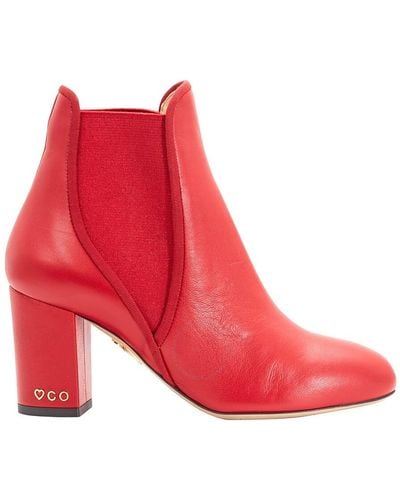 Charlotte Olympia Xx Solid Calf Boots - Red