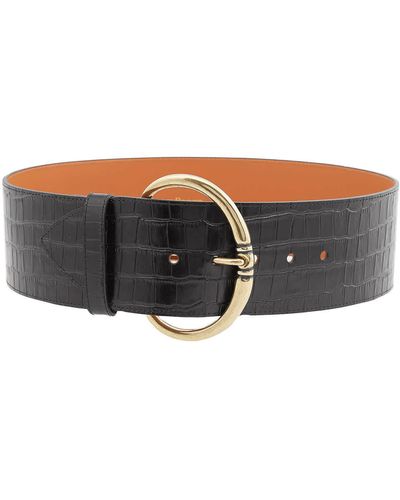 Maison Boinet Corset Round Buckle Belt in Black | Lyst Australia