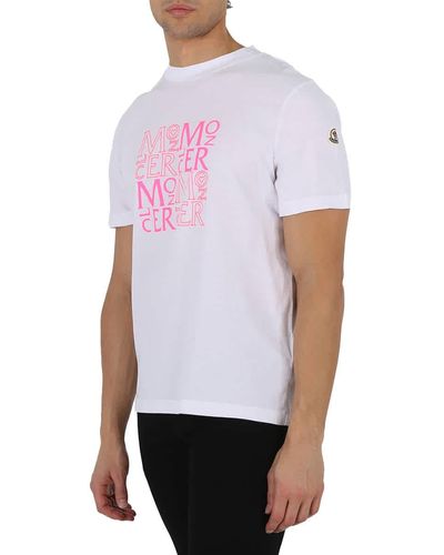 Moncler Logo Print Cotton Jersey T-shirt - White