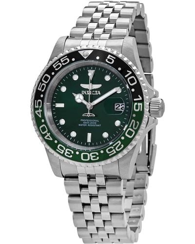 INVICTA WATCH Pro Diver Quartz Green Dial Sprite Bezel Watch - Metallic