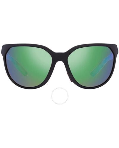 Costa Del Mar Mayfly Green Mirror Polarized Glass Cat Eye Sunglasses 6s9110 911002 58