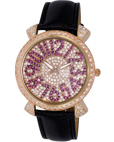 Adee Kaye Quartz Crystal Watch -lrgpk - Pink