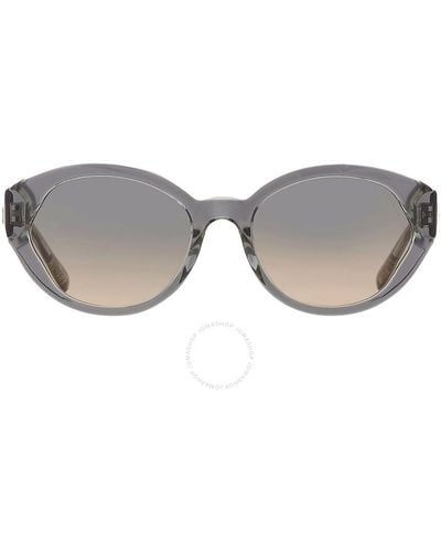COACH Green Beige Gradient Oval Sunglasses Hc8364u 574613 55 - Gray