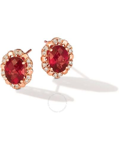 Le Vian Raspberry Rhodolite Collection Earrings Set - Red