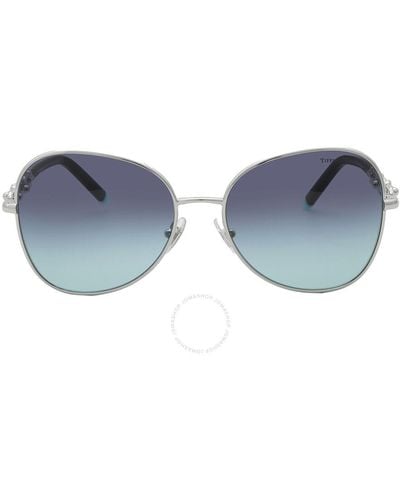 Tiffany & Co. Azure Gradient Butterfly Sunglasses Tf3086 60019s 57 - Blue