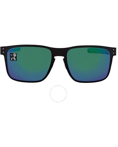 Oakley Holbrook Metal Jade Iridium Square Sunglasses Oo4123 412304 55 - Green