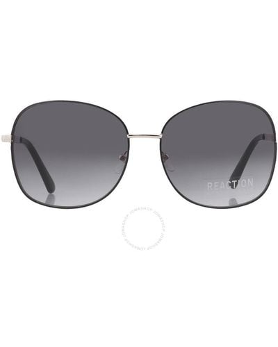 Kenneth Cole Gradient Smoke Square Sunglasses Kc1359 32b 60 - Metallic