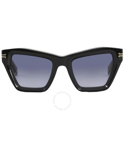 Marc Jacobs Gray Shaded Cat Eye Sunglasses Mj 1001/s 0807/9o 51 - Blue