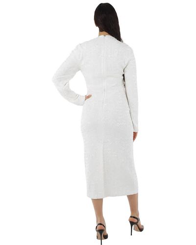 Gauchère Vinona Long-sleeve Sequined Stretch-jersey Maxi Dress - White