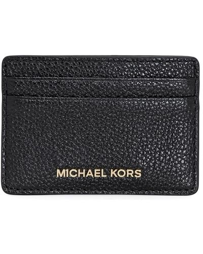 Michael Kors Money Pieces Leather Card Holder - Black