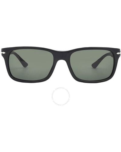 Persol Green Rectangular Sunglasses Po3048s 95/31 58