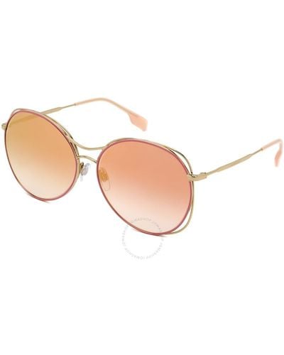 Burberry Mirror Gradient Round Sunglasses Be3105 11096f 60 - Natural