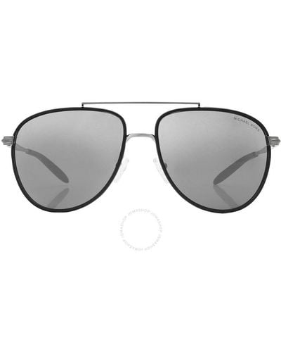 Michael Kors Saxon Mirror Gray Pilot Sunglasses Mk1132j 10236v 59