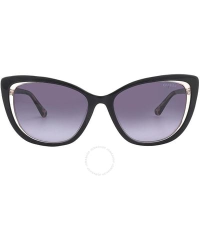 Guess Smoke Gradient Butterfly Sunglasses Gu7831 01b 55 - Purple