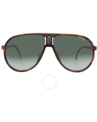 Carrera Green Shaded Pilot Sunglasses Champion65/n 00uc/9k 62 - Black