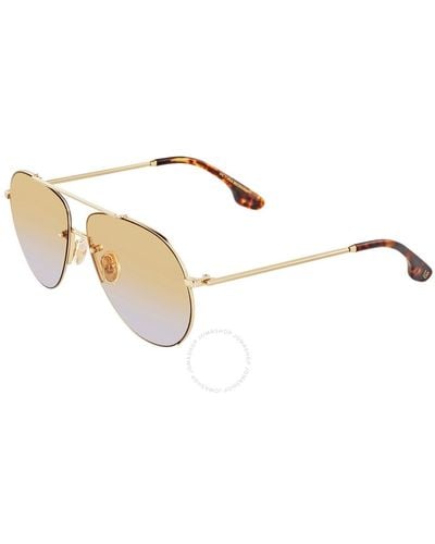 Victoria Beckham Honey Pilot Sunglasses Vb213s 723 61 - Metallic