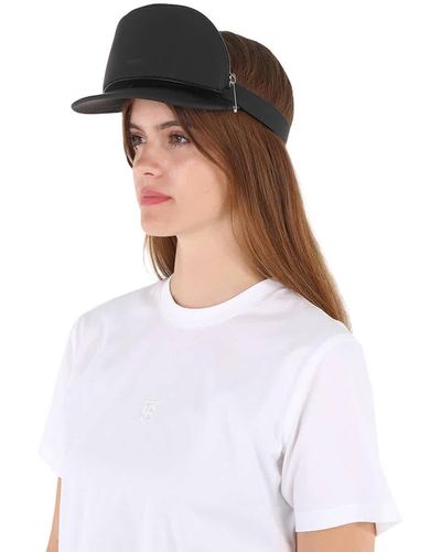 Burberry Zip Detail Visor Hat - White