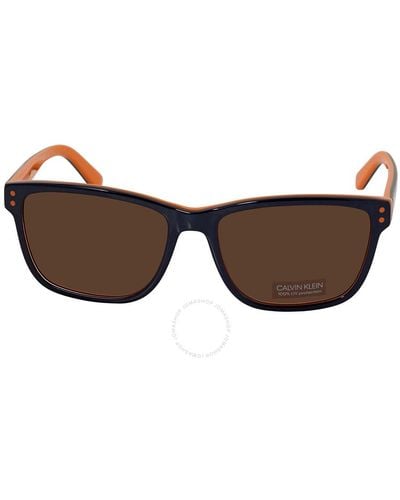 Calvin Klein Square Sunglasses Ck18508s 414 57 - Brown