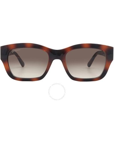 Ferragamo Grey Gradient Square Sunglasses Sf1012s 214 53 - Brown