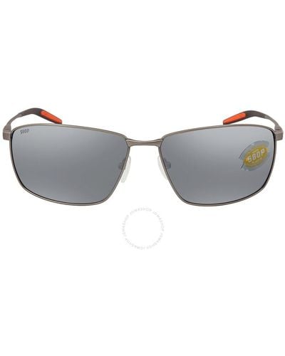 Costa Del Mar Turret Gray Silver Mirror Polarized Polycarbonate Titanium Sunglasses Trt 228 Osgp 63