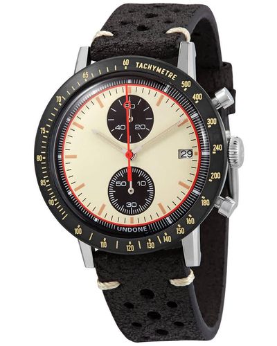 Undone Urban Vintage Newman Chronograph Quartz Watch -sgl - Black