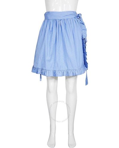 Stella McCartney Stripes Ruffle Skirt - Blue