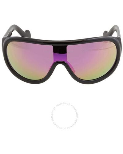 Moncler Mirror Shield Sunglasses Ml0106 01u 00 - Purple