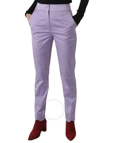 Moschino High-waisted Tailored Pants - Purple