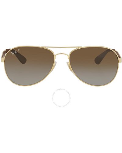 Ray-Ban Polarized Gradient Aviator Sunglasses Rb3549 001/t5 - Brown
