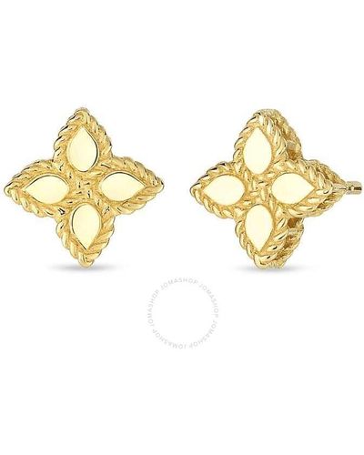 Roberto Coin 18k Yellow Gold Princess Flower Stud Earrings - Metallic