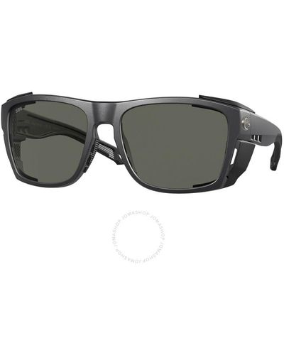 Costa Del Mar King Tide 6 Grey Polarized Glass Wrap Sunglasses 6s9112 911204 58