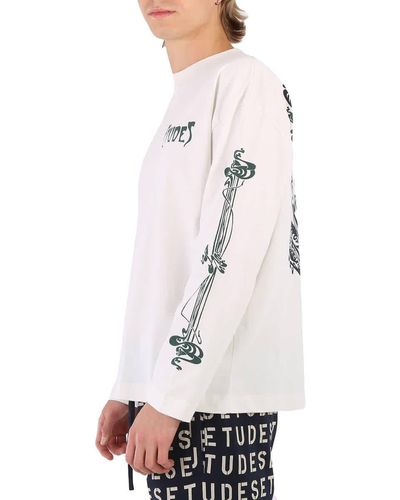 Etudes Studio Spirit Paris Logo Print Cotton Jersey T-shirt - White