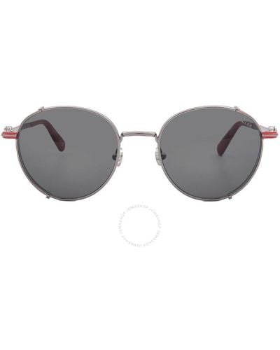 Moncler Owlet Smoke Round Sunglasses Ml0286 014 50 - Grey
