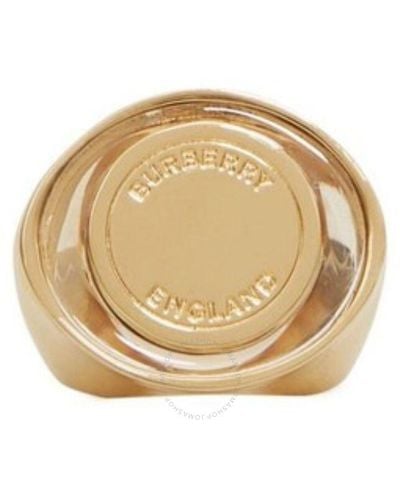 Burberry Resin And Gold-plated Signet Ring - Metallic