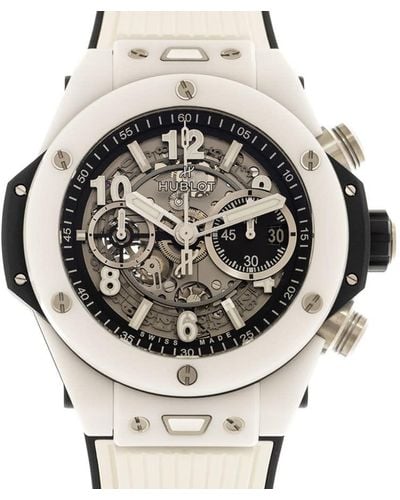 Hublot Big Bang Unico White Ceramic Chronograph Automatic Watch - Metallic