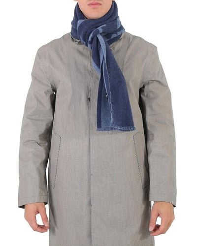 Ferragamo Macro Signature Cashmere And Wool Scarf - Grey