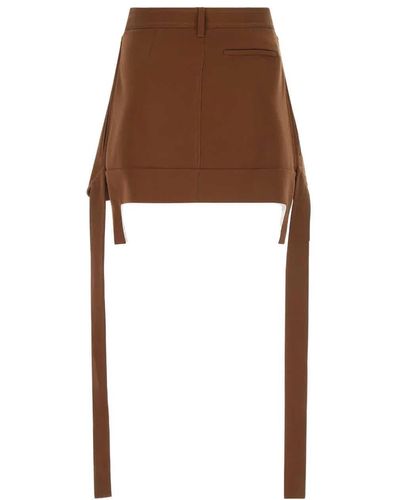 Burberry Side Panels Mini Skirt - Brown