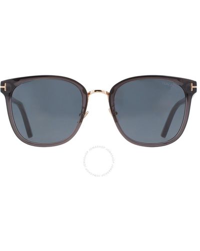 Tom Ford Square Sunglasses Ft0968-k 20a 56 - Grey