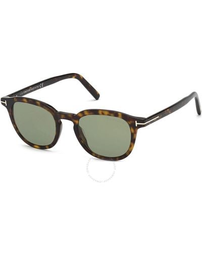 Tom Ford Pax Oval Sunglasses Ft0816 52n 49 - Metallic