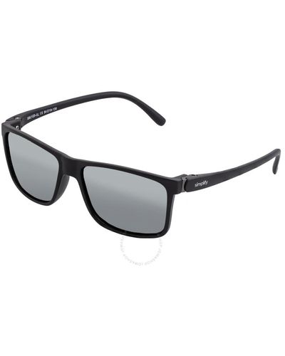 Simplify Ellis Mirror Coating Square Sunglasses Ssu123-sl - Black