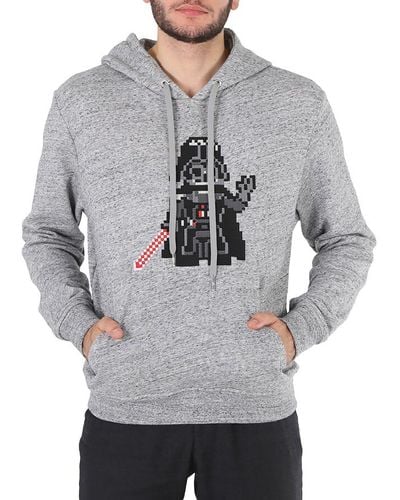 Mostly Heard Rarely Seen Heather Invader Jersey Hoodie - Grey