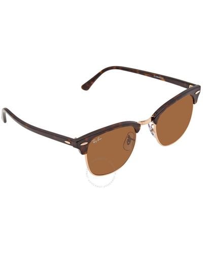Ray-Ban Clubmaster Classic Classic B-15 Square Sunglasses Rb3016 130933 51 - Brown