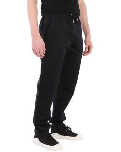 Burberry Linen-cotton Track Pants - Black