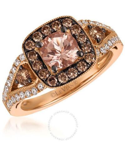 Le Vian Peach Morganite Rings Set - Multicolour